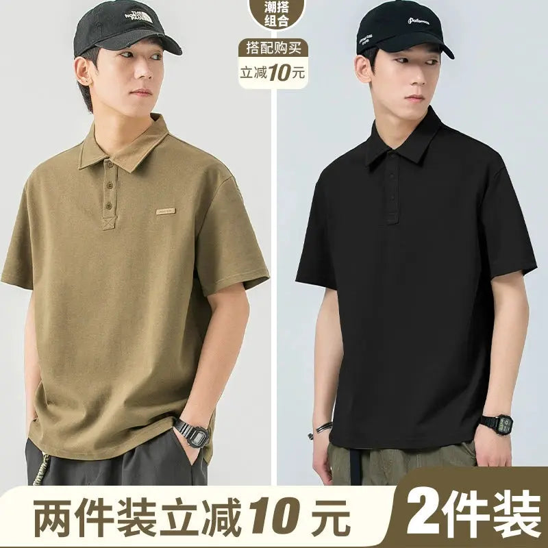 Heavy Weight Boys Short Sleeve Fancy Loose Polo Shirt