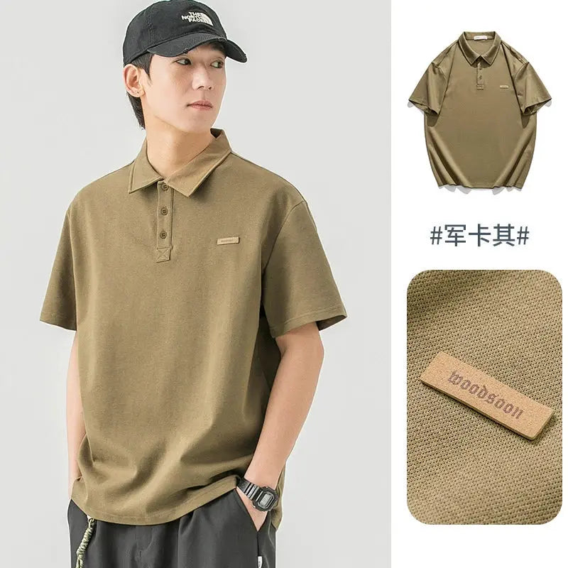 Heavy Weight Boys Short Sleeve Fancy Loose Polo Shirt