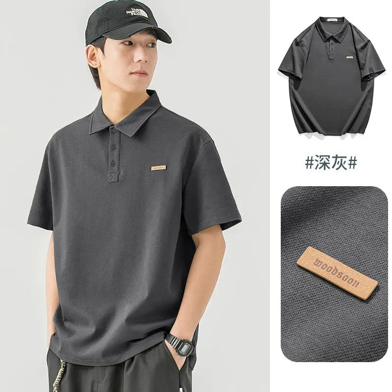 Heavy Weight Boys Short Sleeve Fancy Loose Polo Shirt