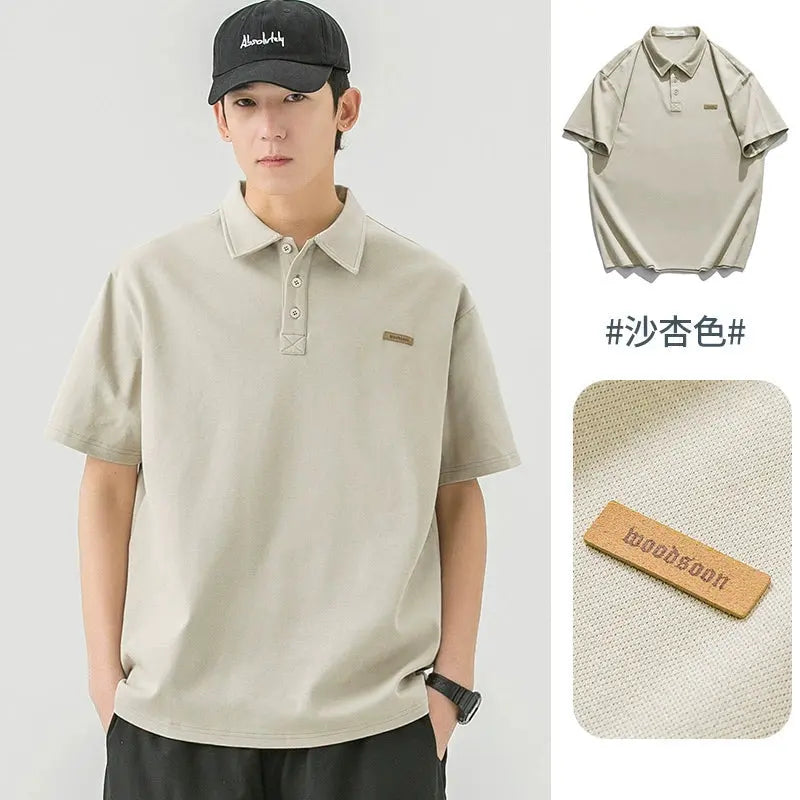 Heavy Weight Boys Short Sleeve Fancy Loose Polo Shirt