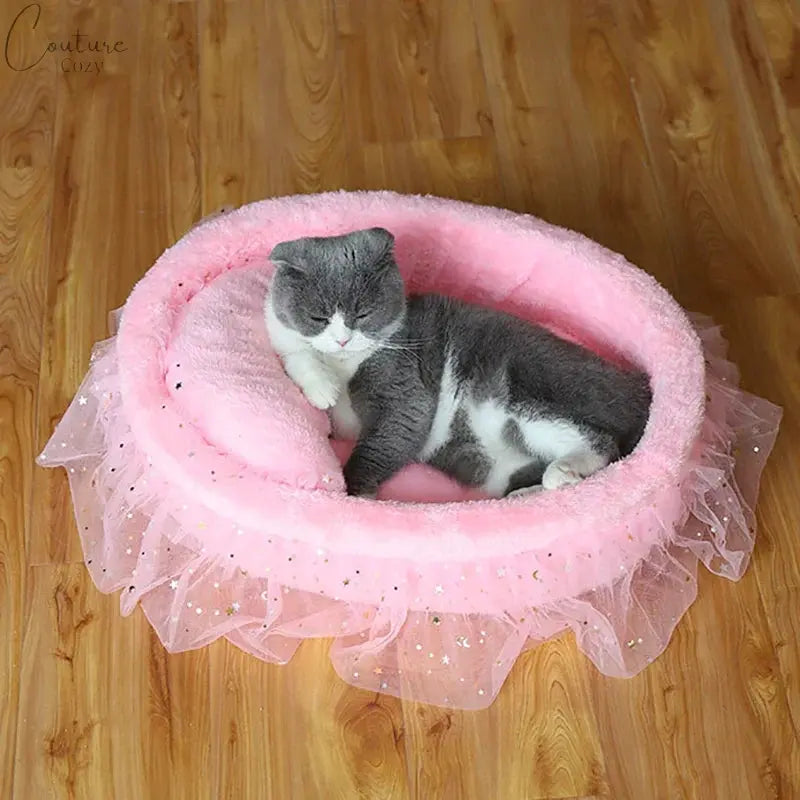 High Quality Soft Lace Princess Cat Mat Pet Expert