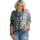 Leopard Print Stylish All-Matching Jumper Print Short Sleeve T-shirt