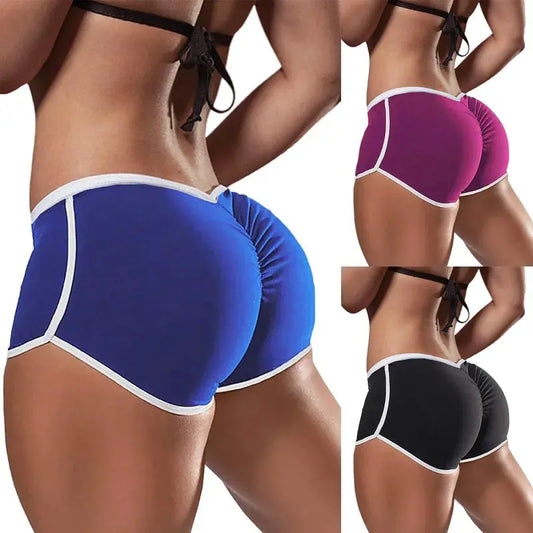 Low Waist Sport Shorts For Women Summer Elasticated Fold Design Shorts Sexy Ladies Training Gym Shorts Mini Skinny Fitness Short Couture Cozy