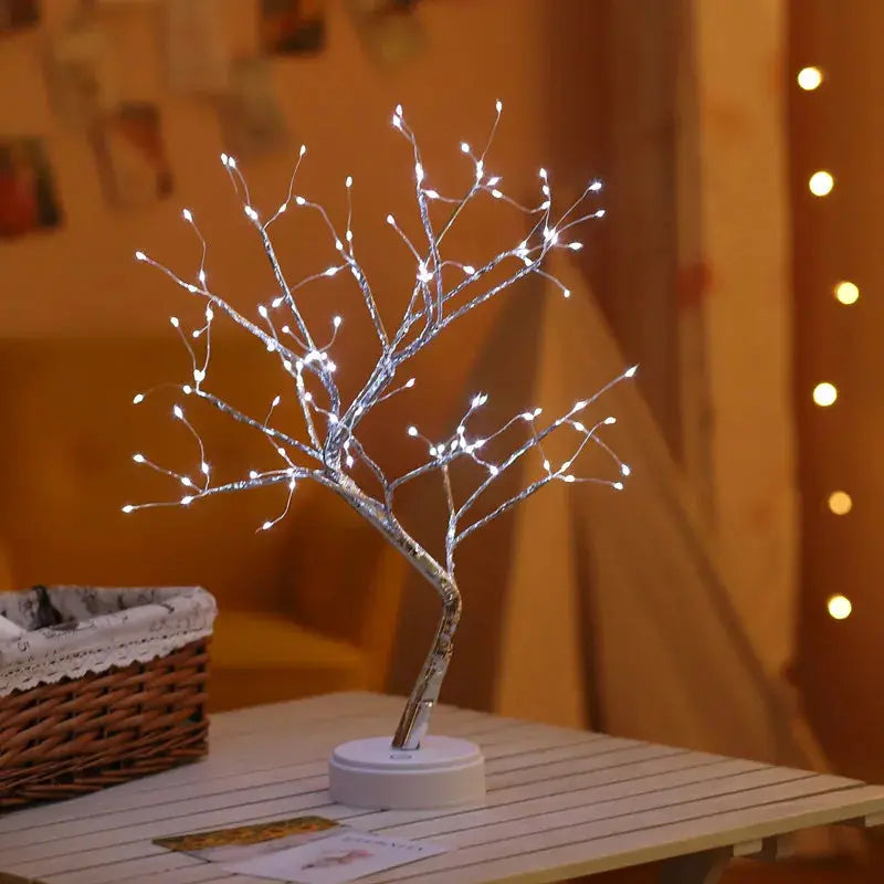 Magical LED Houseplant Lamp Diy Indoor Christmas Decoration Night Light Flowers Artificial Plant Wedding for Home Decor Fixtures