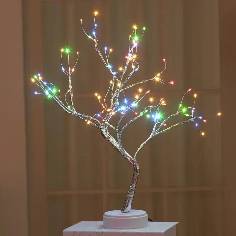 Magical LED Houseplant Lamp Diy Indoor Christmas Decoration Night Light Flowers Artificial Plant Wedding for Home Decor Fixtures