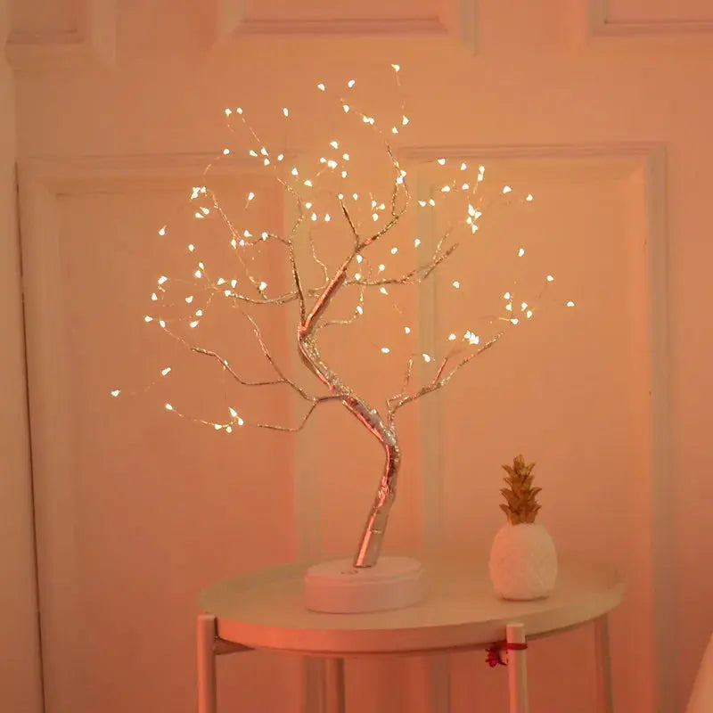 Magical LED Houseplant Lamp Diy Indoor Christmas Decoration Night Light Flowers Artificial Plant Wedding for Home Decor Fixtures