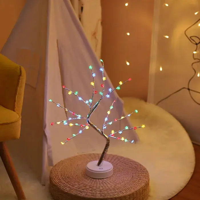 Magical LED Houseplant Lamp Diy Indoor Christmas Decoration Night Light Flowers Artificial Plant Wedding for Home Decor Fixtures