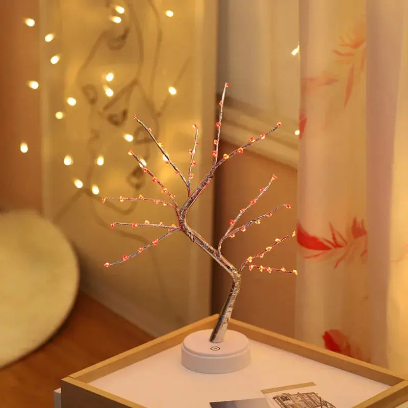 Magical LED Houseplant Lamp Diy Indoor Christmas Decoration Night Light Flowers Artificial Plant Wedding for Home Decor Fixtures