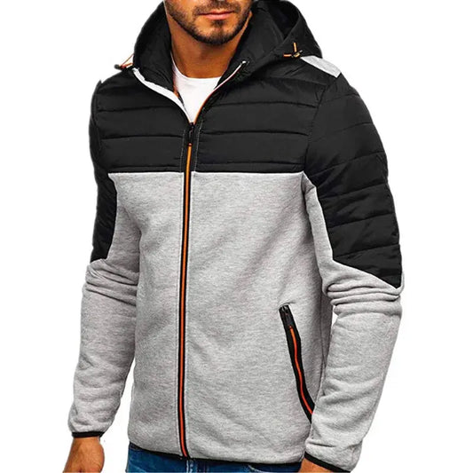 Men's Hoodies SpringAutumn Casual LongSleeve Zip Up Hoodie Men Sweatshirt Patchwork Hooded Sweatshirts Streetwear Hoody Cardigan Couture Cozy