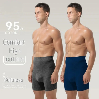 Men's Panties Cotton High-waisted Double-layer Warm Heat Boxers Winter Pants Fleece Large Size Anti-wear Legs Shorts Pajamas Couture Cozy