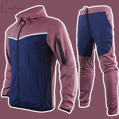 Men's Track Suits Spring Autumn Cotton Tech Sweatsuit Jogging Suit Fitness Sport Sweatpants And Hoodie Set Couture Cozy