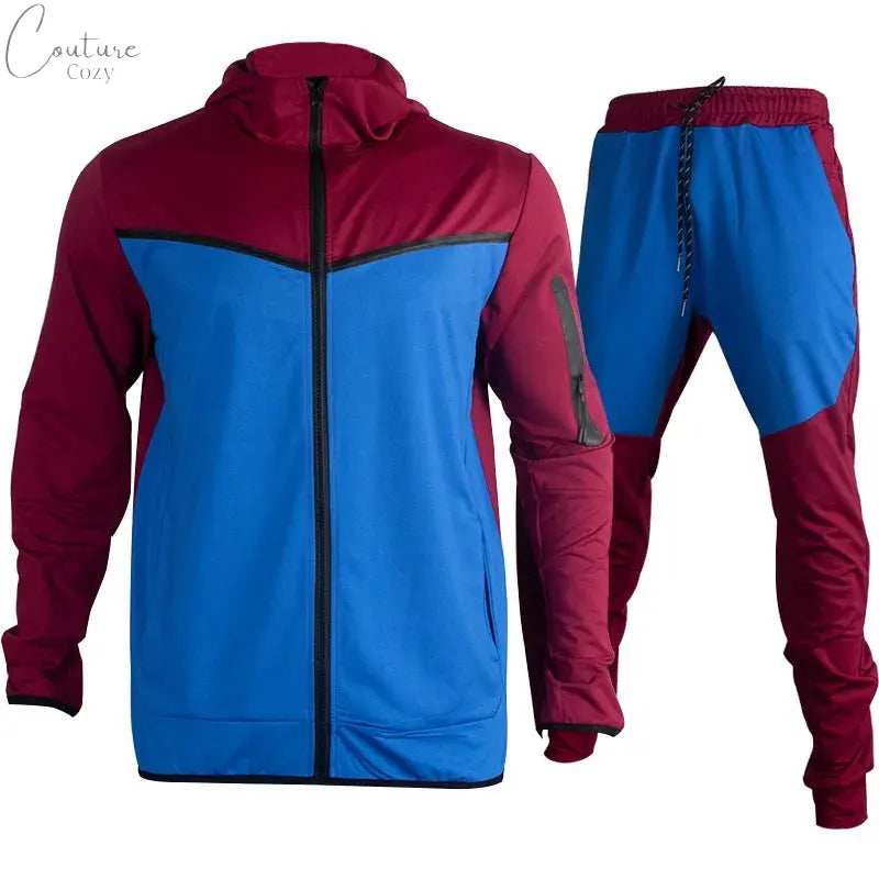 Men's Track Suits Spring Autumn Cotton Tech Sweatsuit Jogging Suit Fitness Sport Sweatpants And Hoodie Set Couture Cozy