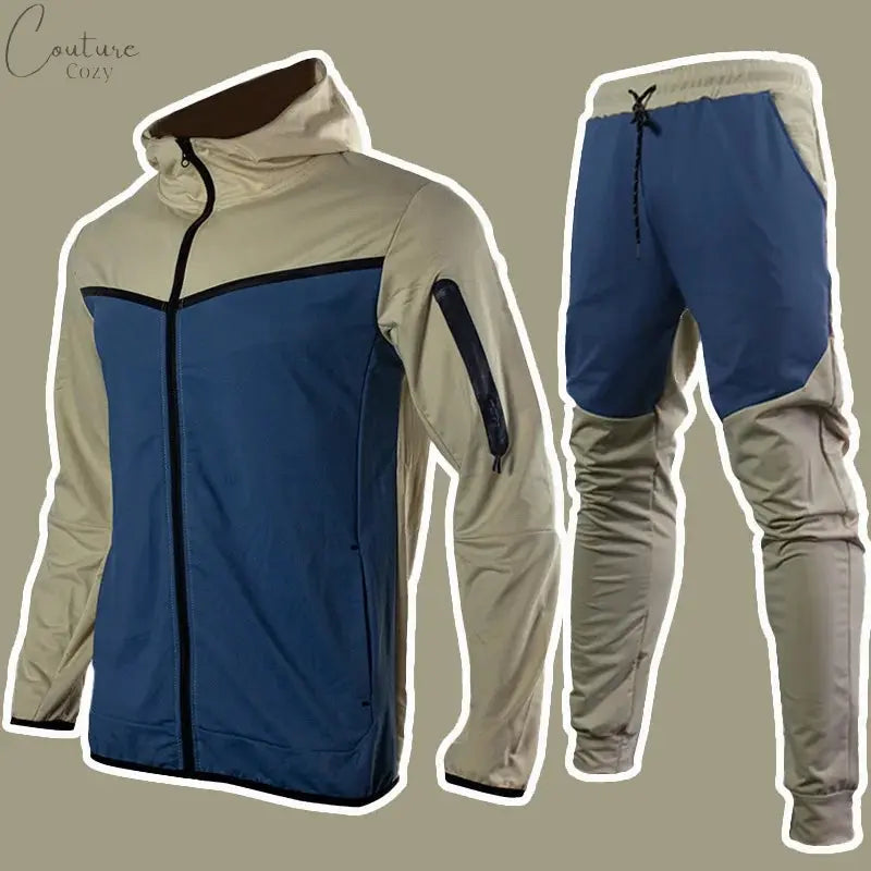 Men's Track Suits Spring Autumn Cotton Tech Sweatsuit Jogging Suit Fitness Sport Sweatpants And Hoodie Set Couture Cozy