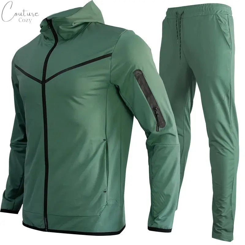 Men's Track Suits Spring Autumn Cotton Tech Sweatsuit Jogging Suit Fitness Sport Sweatpants And Hoodie Set Couture Cozy