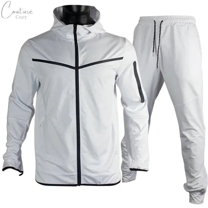 Men's Track Suits Spring Autumn Cotton Tech Sweatsuit Jogging Suit Fitness Sport Sweatpants And Hoodie Set Couture Cozy