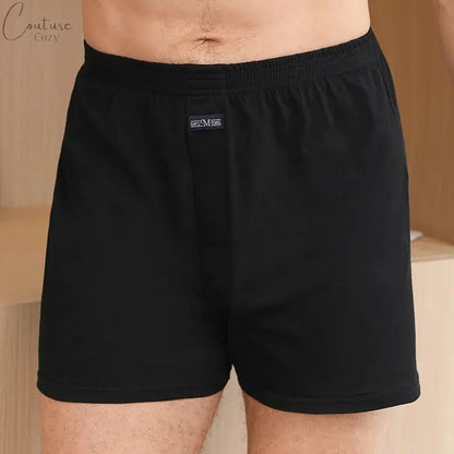 Mens Boxer Shorts Rich Cotton Elasticated Pack Underwear Home Boxers Pajamas Loose Thin Breathable Underpants Gym Shorts Panties Couture Cozy