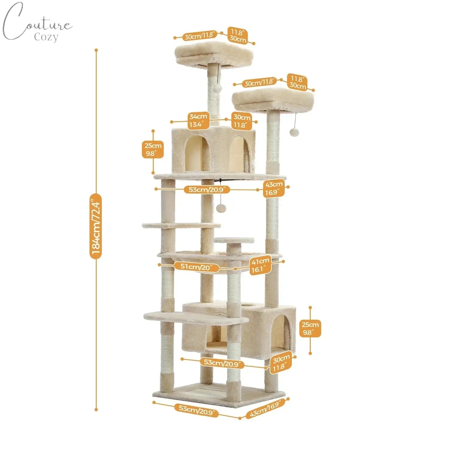 Multi-Level Cat Tree Cat Tower Pet Expert