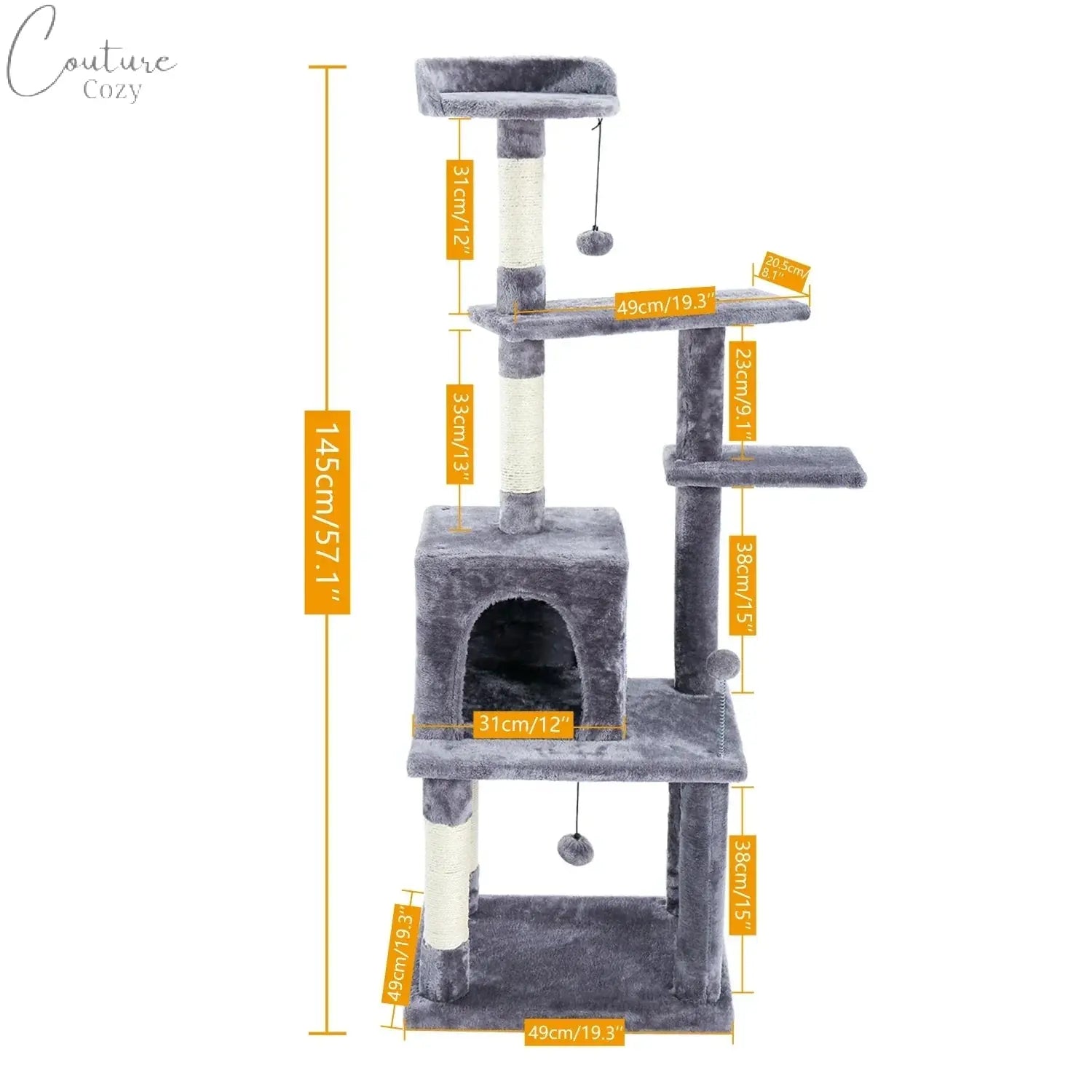 Multi-Level Cat Tree Cat Tower Pet Expert