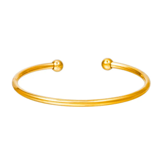 New Beautiful Fashion 18KGP Gold Filled unisex Bracelet & Bangle C-shaped open steel ball bracelet jewelery