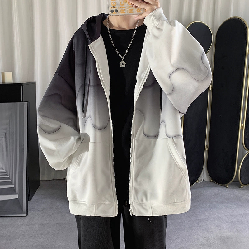 Spring and Autumn Gradient Ins Loose All-Match Hoodie