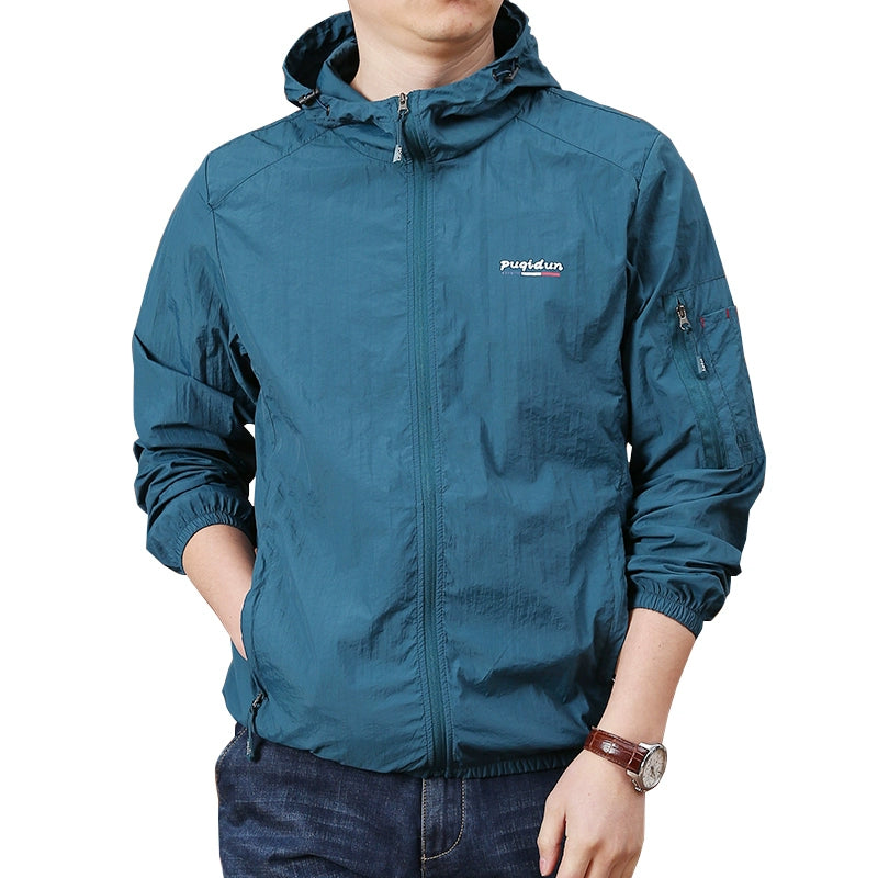 Trendy Summer Quick-Drying Hooded Loose Men's Coat Sun Protection Clothing
