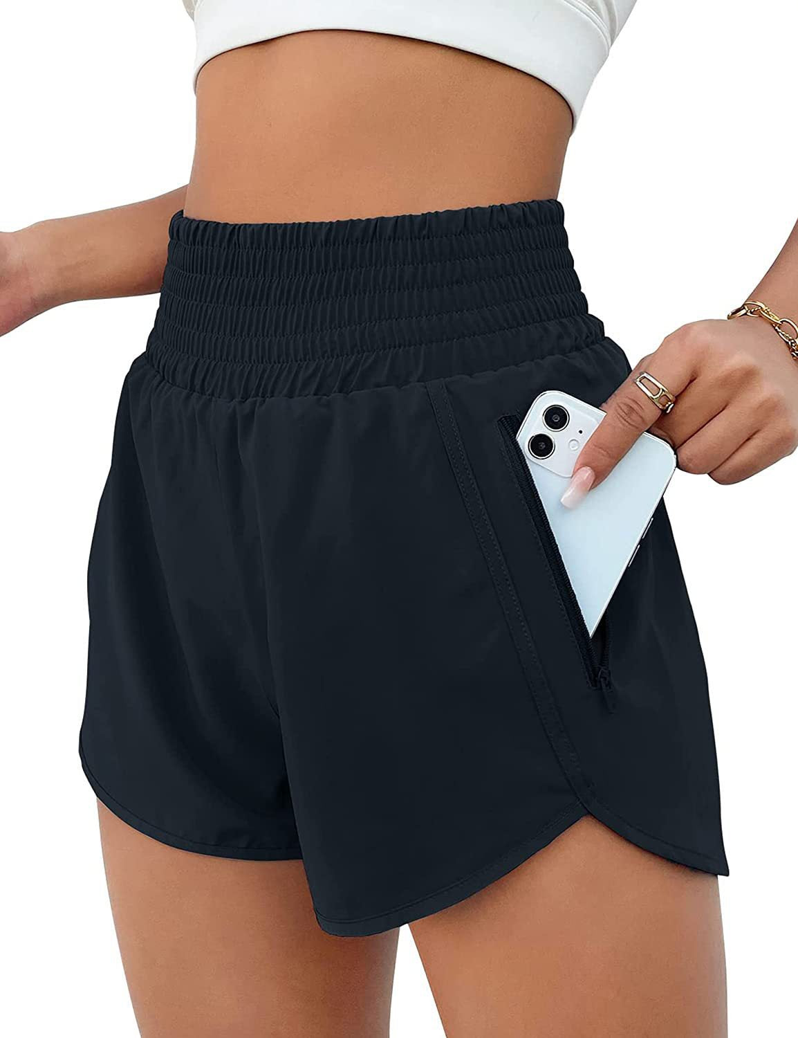 Women's Fashion High Top Sports Running Yoga Short Belt Lining - Couture Cozy