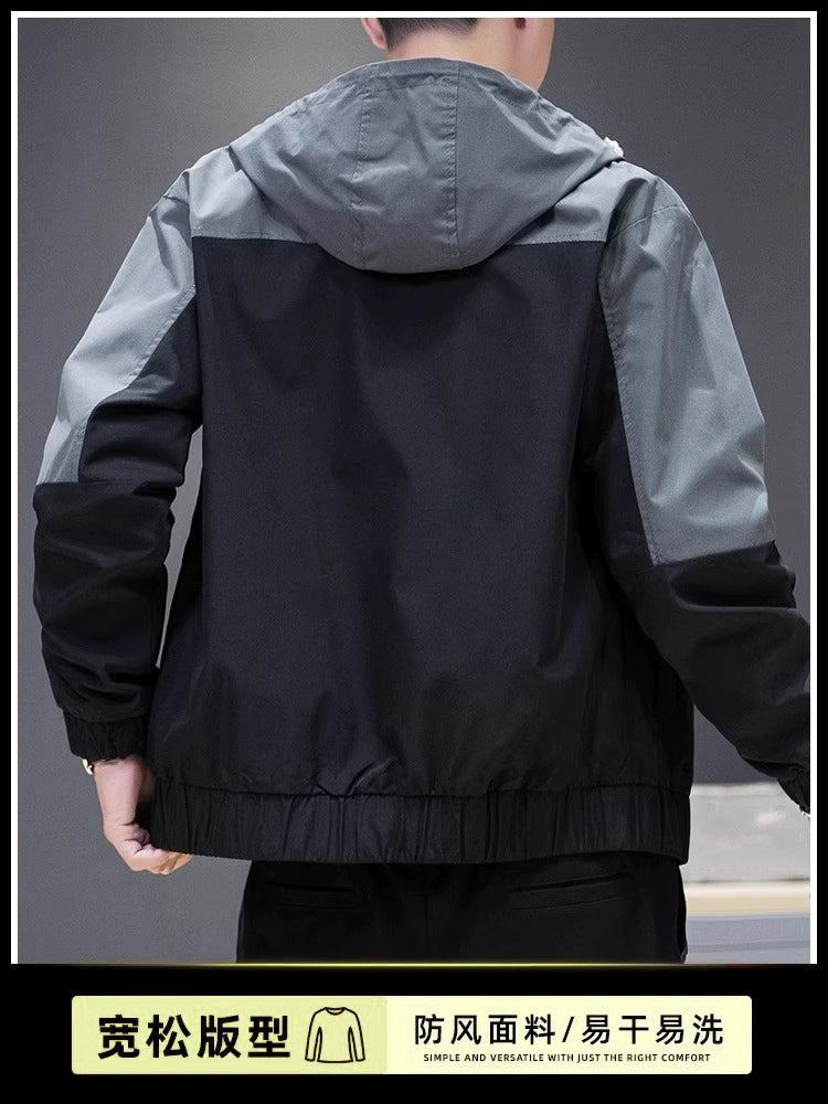 Trendy Winter Fleece-lined Heattech Hooded Work Clothes Shell Jacket