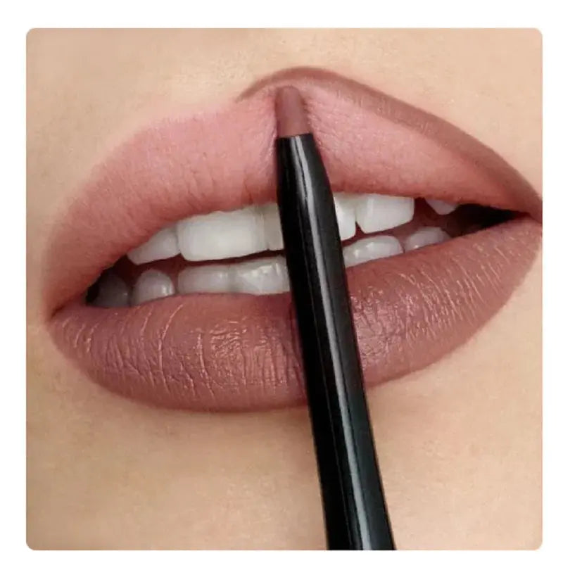 PHOERA 13 Colors Matte Lip Liner Lipstick Pencil Makeup Sexy Red Contour Tint Lipstick Cosmetic Waterproof Non-stick Cup Make Up