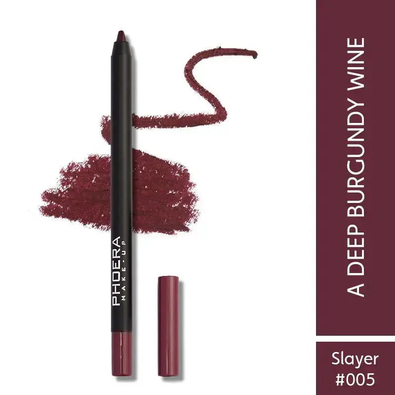 PHOERA 13 Colors Matte Lip Liner Lipstick Pencil Makeup Sexy Red Contour Tint Lipstick Cosmetic Waterproof Non-stick Cup Make Up