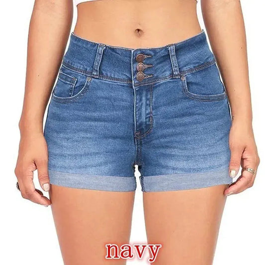 Plus Size Womens Ladies High Waist Short Jeans Shorts Denim Pants Couture Cozy