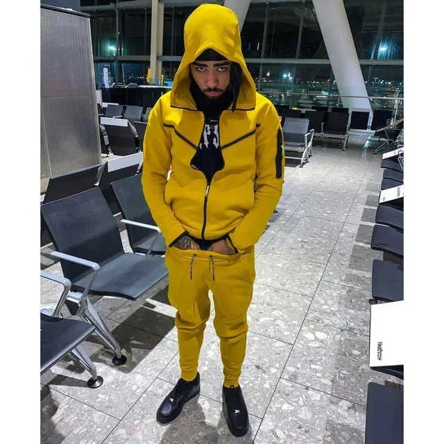 Men's Tracksuits Sports Suit Cotton Brand Tech Fleece Good Quality Hoodie Male Training Wear Sweatshirt Set Sweatpants Couture Cozy