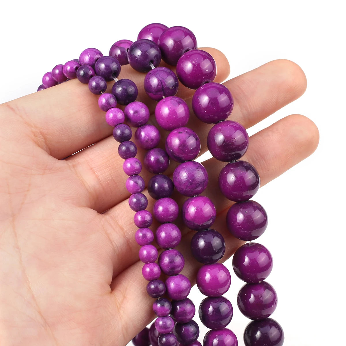 Natural Purple Phoenix Stone 4/6/8/10/12mm Beads Spacer Beads for Jewelery Making Supplies DIY Women Necklace Bracelet Accessory