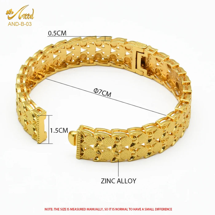 Dubai Bangles For Women Middle East Gold Color Bangle Ethiopian Saudi Arab Bracelet Wedding Bride Jewelery African Birthday Gift