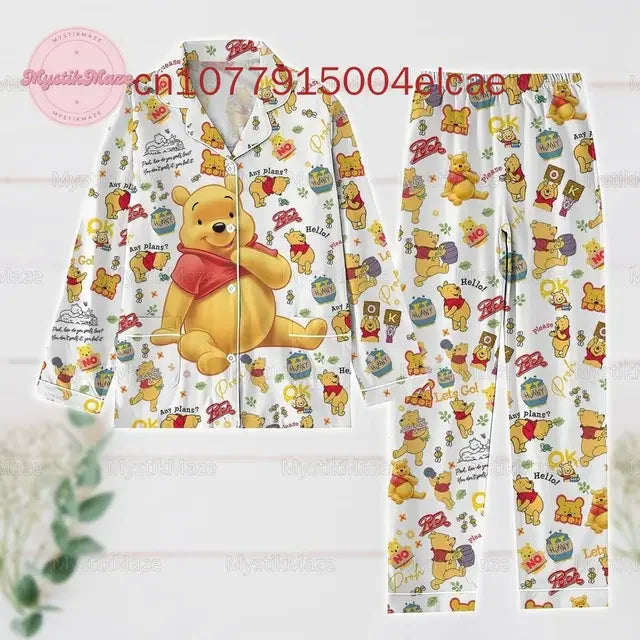 2025 New Disney Ratatouille Pajama Set Disney Halloween Casual Men's and Women's Long Sleeve Shirt Pajama Set Couture Cozy