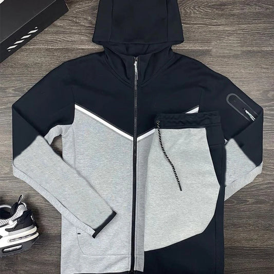 Men's Track Suits Spring Autumn Cotton Tech Sweatsuit Jogging Suit Fitness Sport Sweatpants And Hoodie Set Couture Cozy