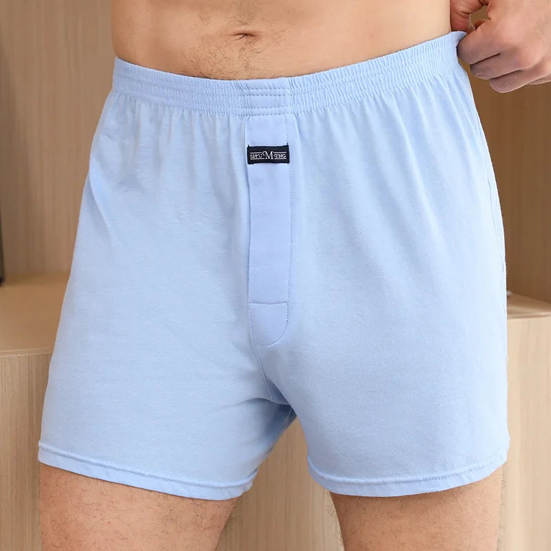 Mens Boxer Shorts Rich Cotton Elasticated Pack Underwear Home Boxers Pajamas Loose Thin Breathable Underpants Gym Shorts Panties Couture Cozy