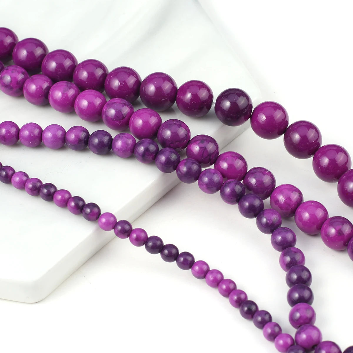 Natural Purple Phoenix Stone 4/6/8/10/12mm Beads Spacer Beads for Jewelery Making Supplies DIY Women Necklace Bracelet Accessory