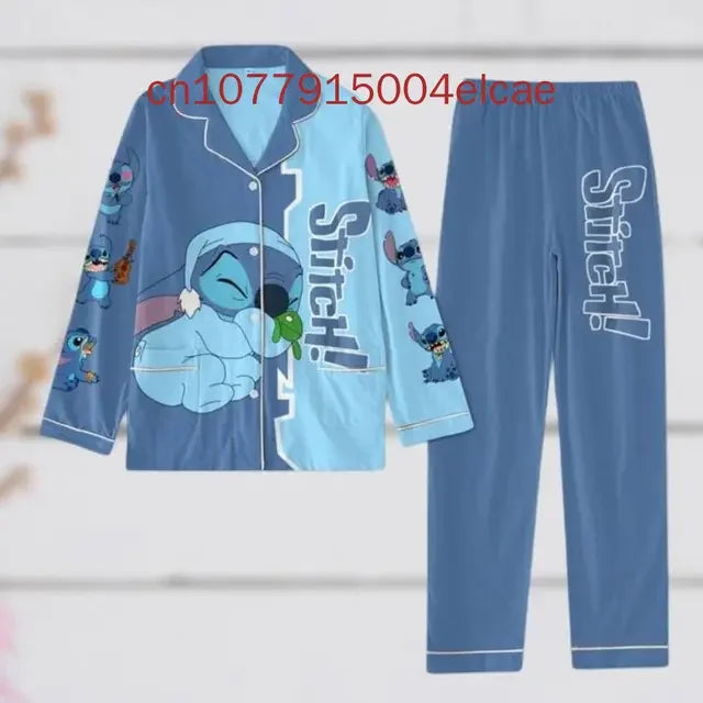 2025 New Disney Ratatouille Pajama Set Disney Halloween Casual Men's and Women's Long Sleeve Shirt Pajama Set Couture Cozy