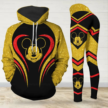 Customizename Mickey Hoodie Women's Hoodie Set Mickey Yoga Pants Sweatpants Womens Disney Yoga Hoodie Leggings Fashion Tracksuit Couture Cozy