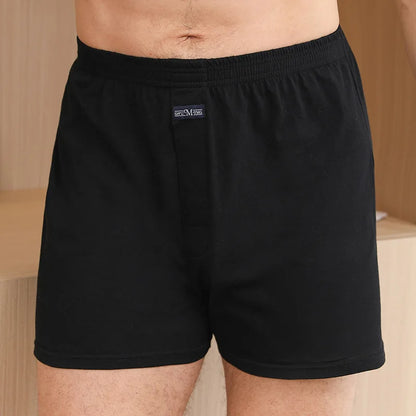 Mens Boxer Shorts Rich Cotton Elasticated Pack Underwear Home Boxers Pajamas Loose Thin Breathable Underpants Gym Shorts Panties Couture Cozy