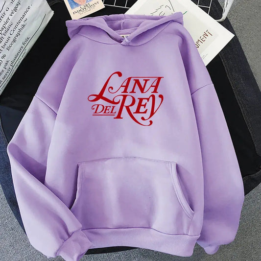 Singer Lana Del Rey Printing Hoodies Casual Men Winter Hooded Sweatshirts Sudaderas Long Sleeve Comfortable Male Pullovers Tops Couture Cozy