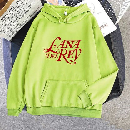 Singer Lana Del Rey Printing Hoodies Casual Men Winter Hooded Sweatshirts Sudaderas Long Sleeve Comfortable Male Pullovers Tops Couture Cozy