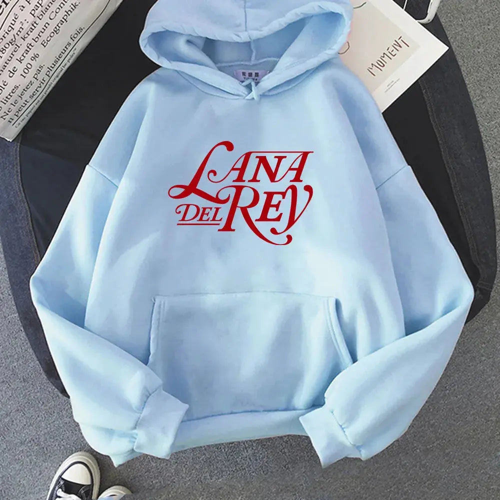 Singer Lana Del Rey Printing Hoodies Casual Men Winter Hooded Sweatshirts Sudaderas Long Sleeve Comfortable Male Pullovers Tops Couture Cozy