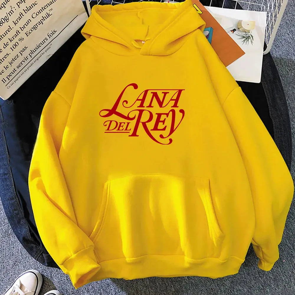 Singer Lana Del Rey Printing Hoodies Casual Men Winter Hooded Sweatshirts Sudaderas Long Sleeve Comfortable Male Pullovers Tops Couture Cozy