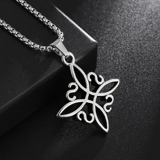 Stainless Steel Lucky Irish Jewelery Celtic Trinity Pendant Necklace Is Suitable for Men and Women's Charm Witchcraft Jewelry