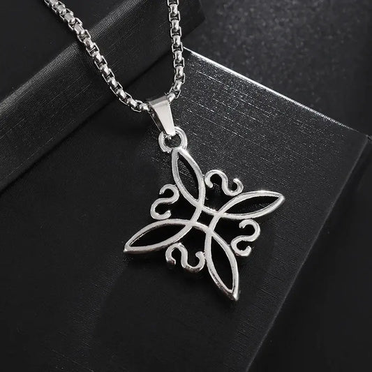 Stainless Steel Lucky Irish Jewelery Celtic Trinity Pendant Necklace Is Suitable for Men and Women's Charm Witchcraft Jewelry