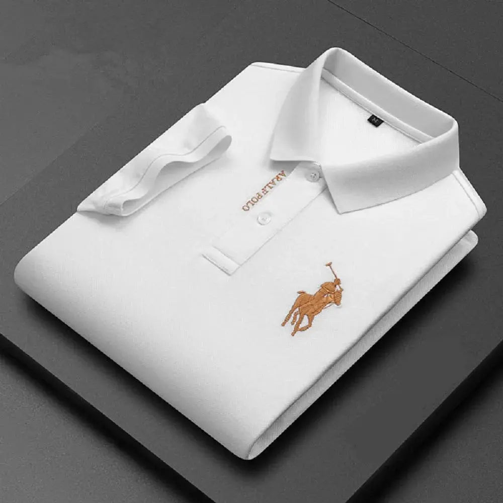 Summer new high-end pure cotton top polo shirt for young and middle-aged business casual men's short sleeved PoloT shirt M-4XL