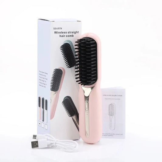 Wireless Hair Straightener Professional Quick Heated Electric Comb Personal Care Multifunctional Hairstyle Brush Salon Hair