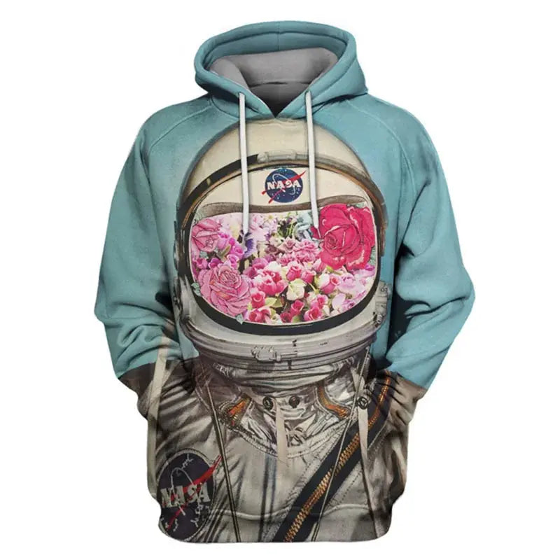 3D Print Armstrong Spacesuit Hoodies Men/Women Casual Astronaut Spacesuit Sweatshirts Streetwear Clothes Oversized Coats Couture Cozy