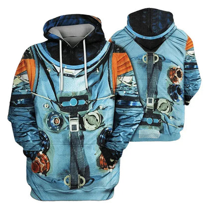 3D Print Armstrong Spacesuit Hoodies Men/Women Casual Astronaut Spacesuit Sweatshirts Streetwear Clothes Oversized Coats Couture Cozy